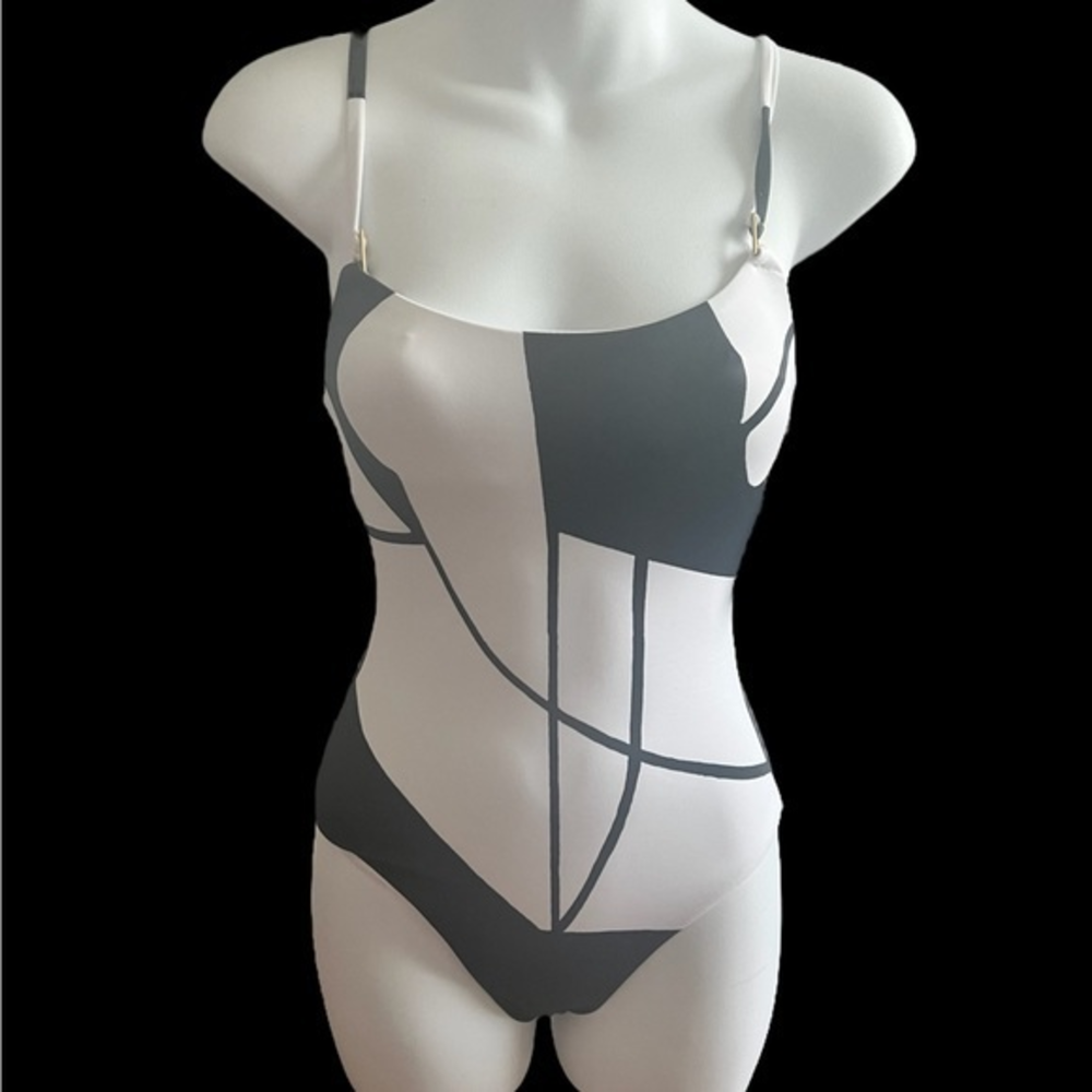 Swiminista by James‎ Peter Henry Black & White Marvelous LaPeer One Piece XS NWT